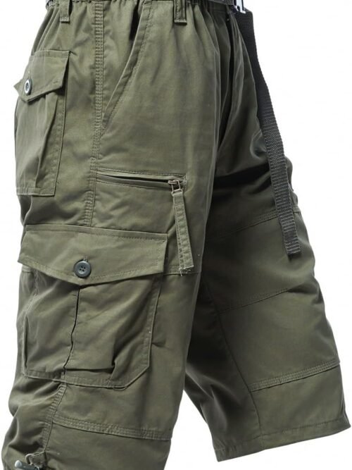 3/4 Relaxed Fit Cotton Hiking Shorts with 7 Pockets