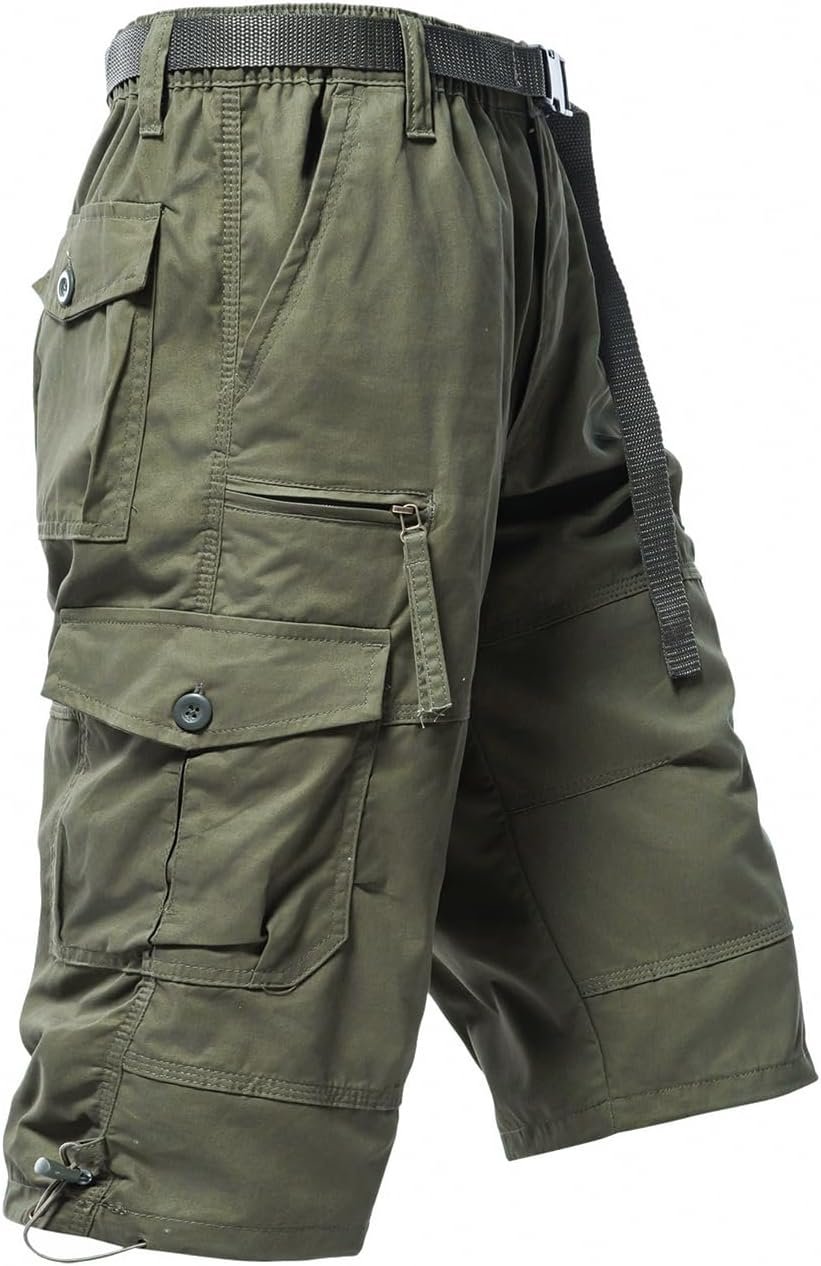 3/4 Relaxed Fit Cotton Hiking Shorts with 7 Pockets