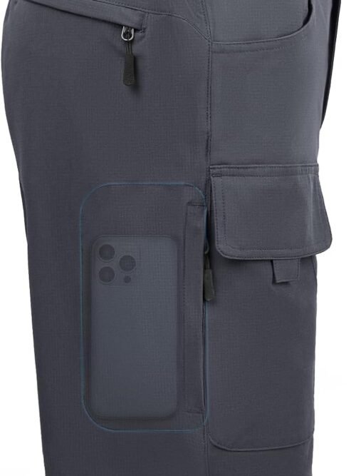 Quick Dry Lightweight Waterproof Hiking Shorts 9-10 Inch 6 Pockets