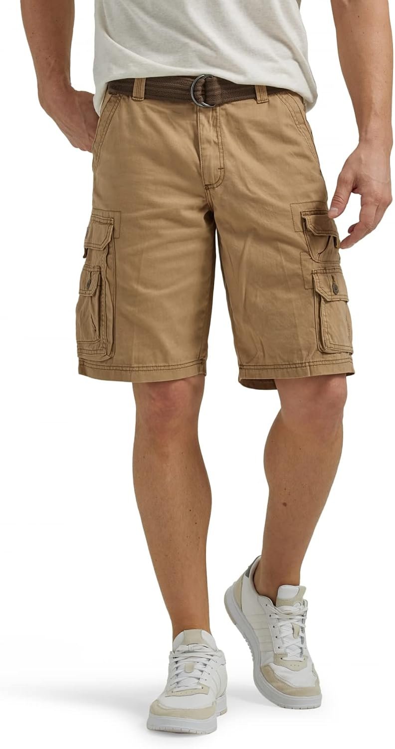 Belted Dungaree Cargo Shorts Big Tall