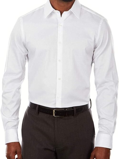 Slim Fit Flex Collar Stretch Solid Dress Shirt