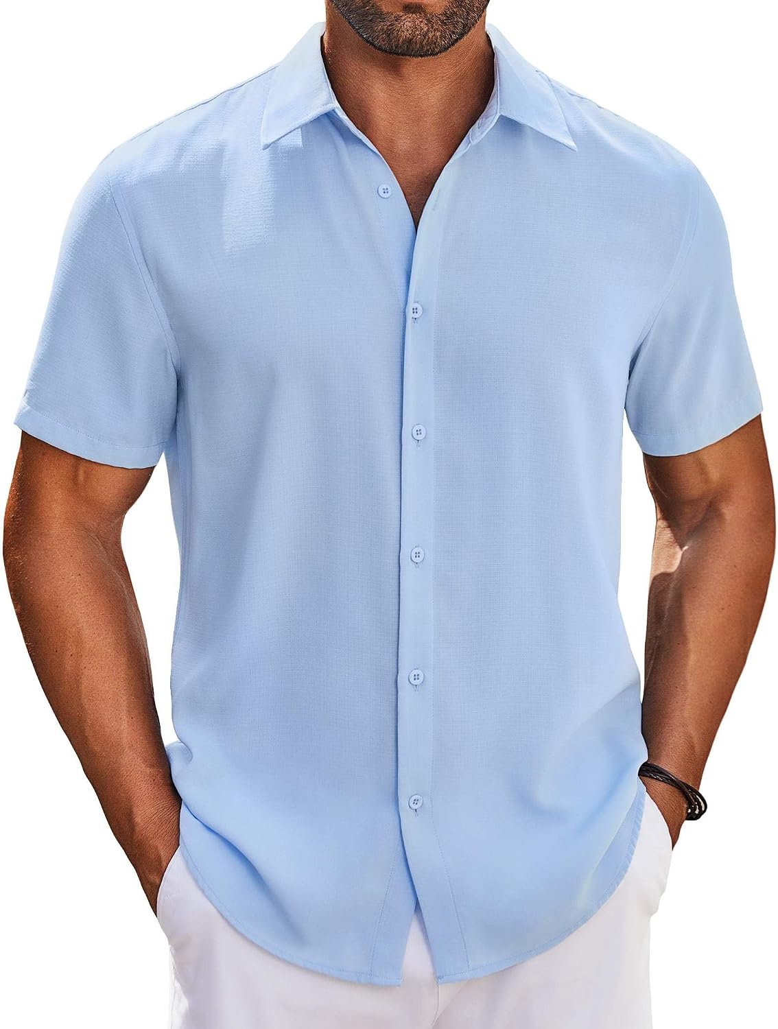 Short Sleeve Button Down Beach Shirt