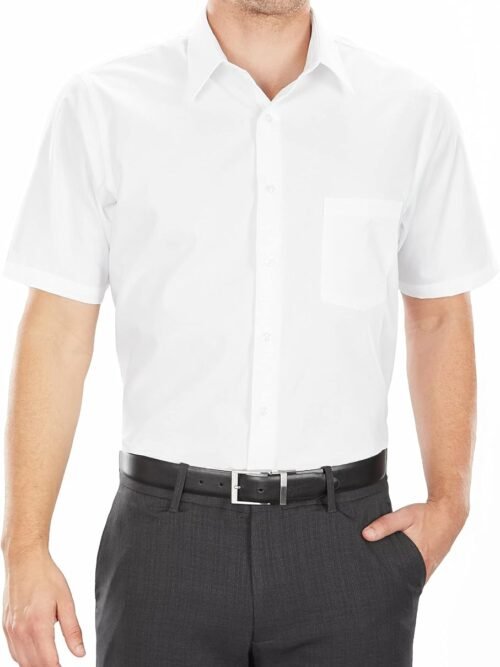 Short Sleeve Regular Fit Poplin Dress Shirt