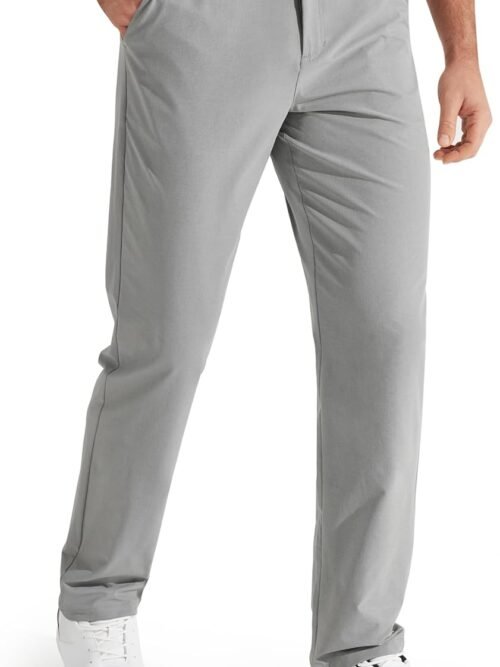 Men's golf pants, stretch, quick dry, lightweight, with pockets.
