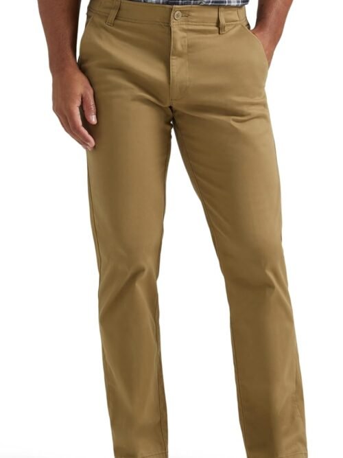 Men's extreme motion flat front pants, regular straight.