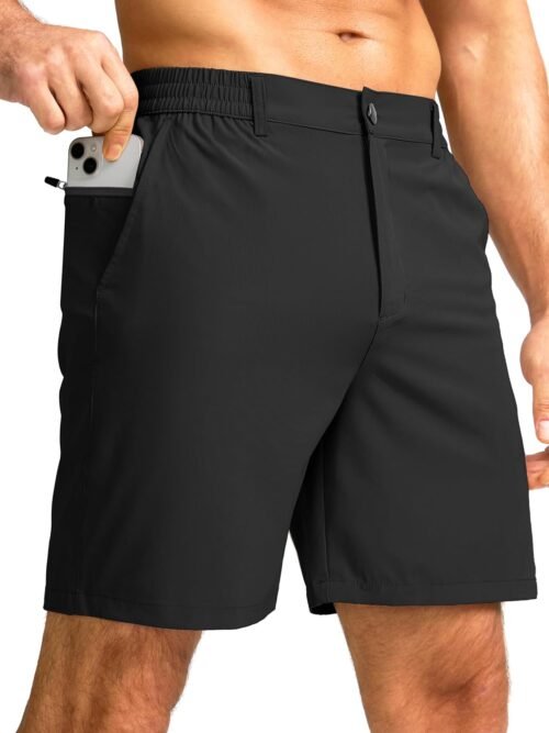 7-Inch Lightweight Stretch Golf Casual Shorts with 3 Pockets