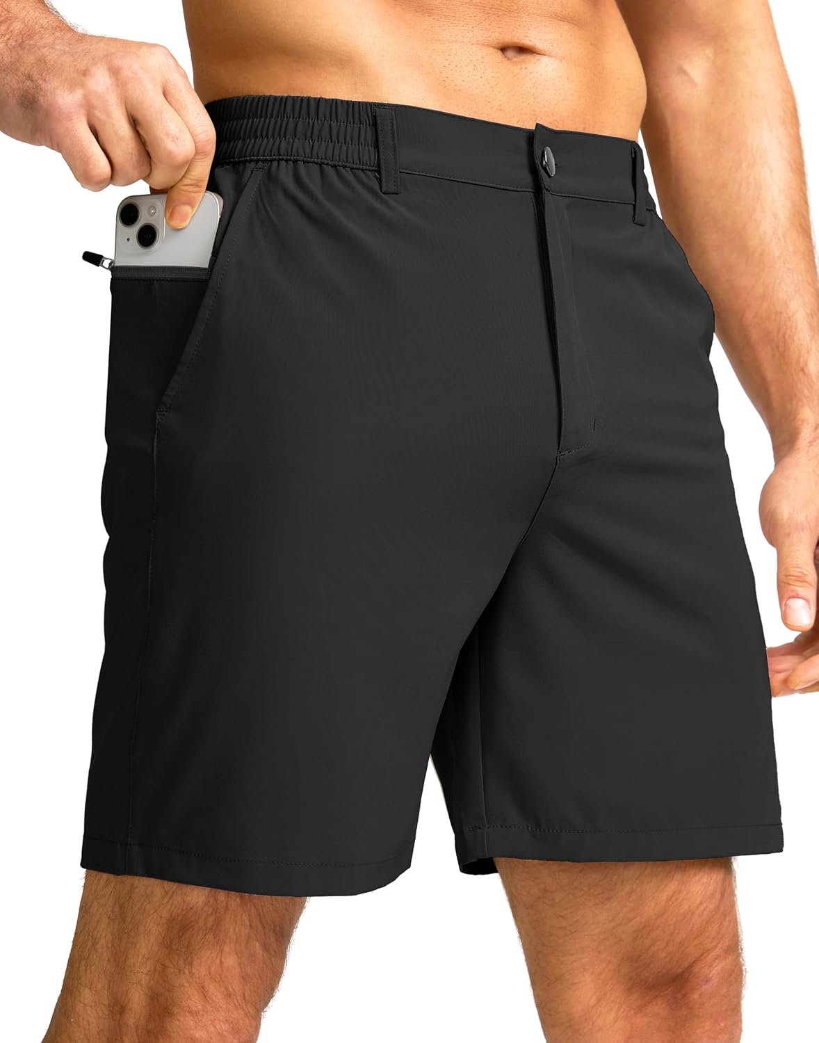 7-Inch Lightweight Stretch Golf Casual Shorts with 3 Pockets