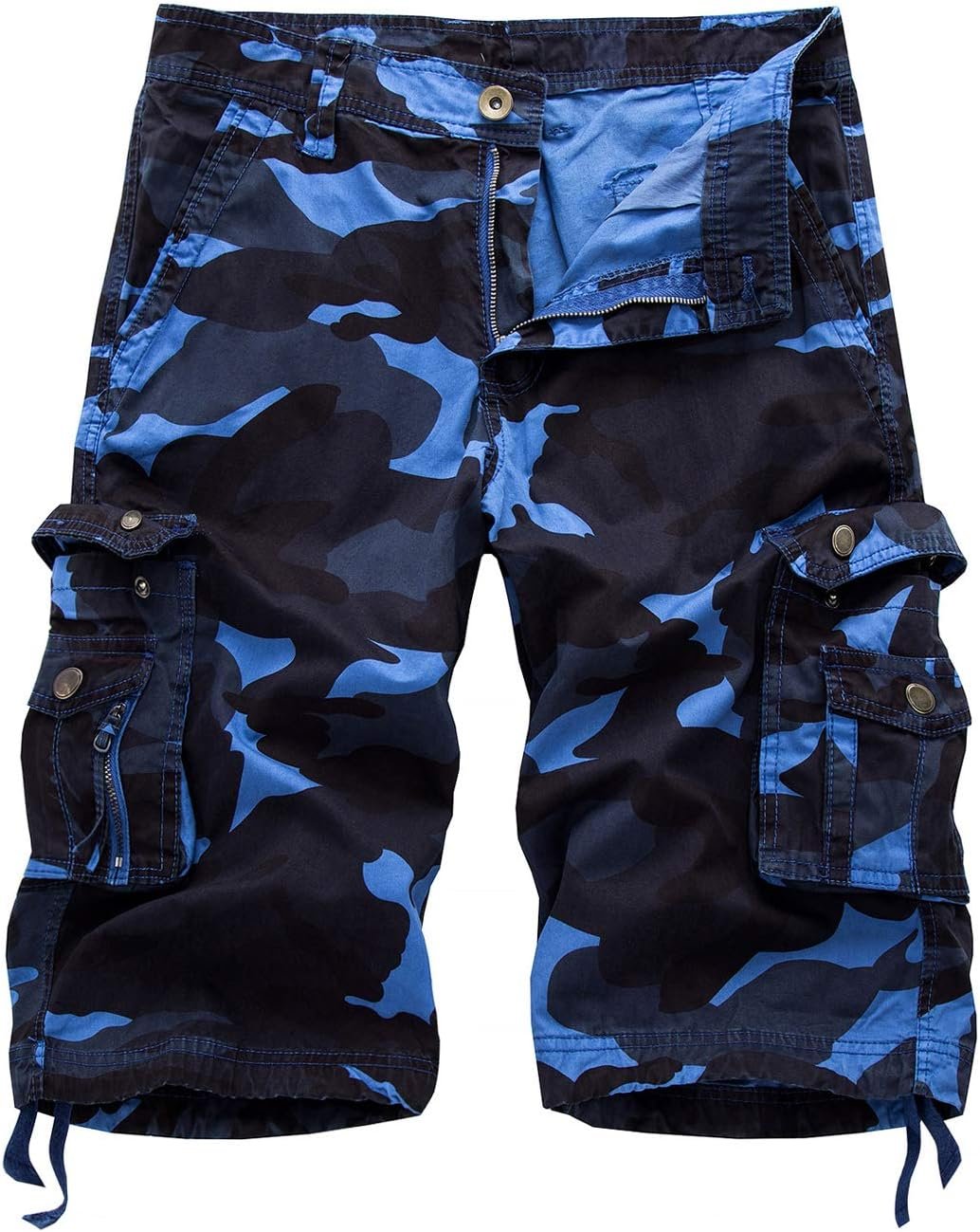 Loose Fit Multi-Pocket Military Shorts