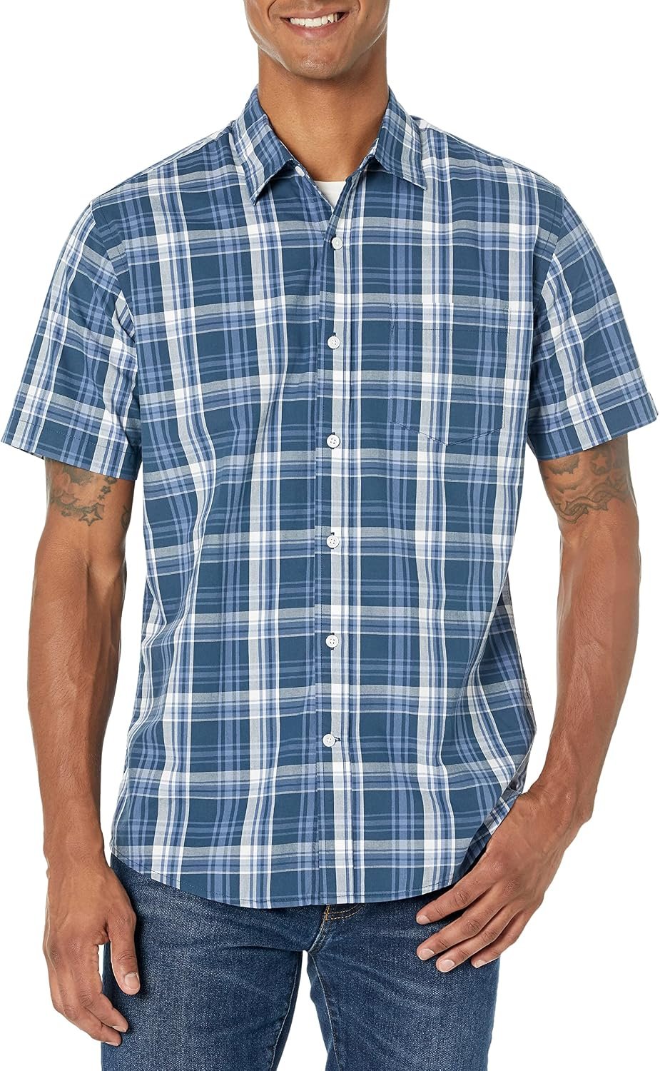 Regular-Fit Short Sleeve Poplin Shirt